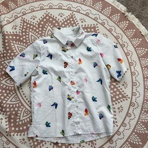 SHEIN Butterfuly Button Up